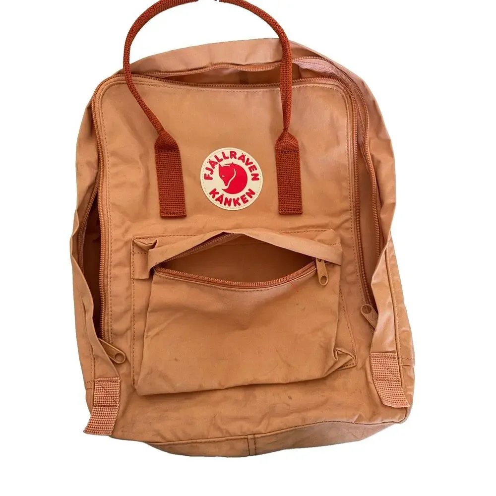 Fjallraven Kanken Classic Backpack Peach Sand Terracotta Brown Daypack Bag